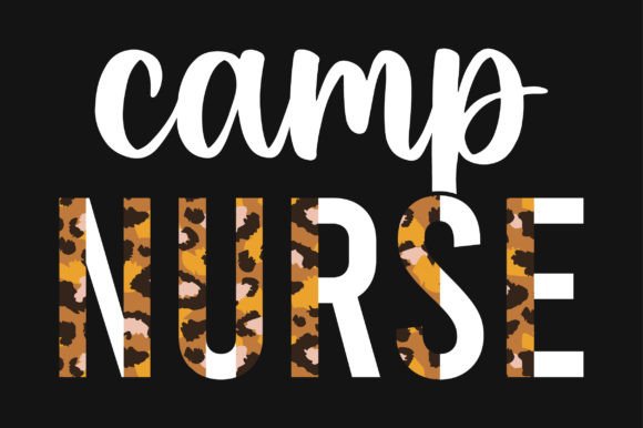 Camp Nurse Half Leopard Graphics for Crafts