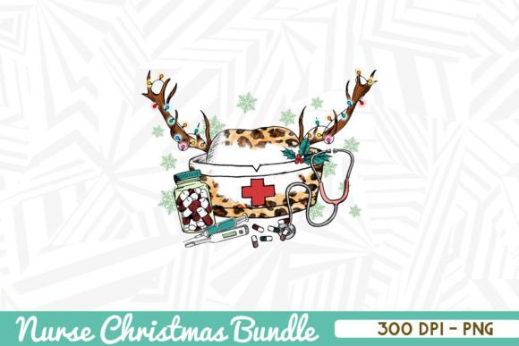 Christmas Nurse Hat Reindeer PNG: Graphics for Crafts