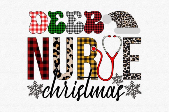 Deer Nurse Christmas Sublimation Graphics for Crafts