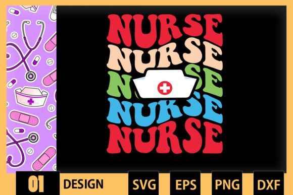 Groovy Nurse Retro Hat: Graphics for Crafts