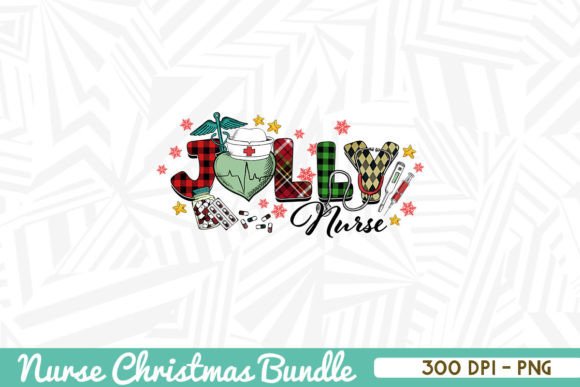 Jolly Nurse Christmas PNG for Crafts & Graphics