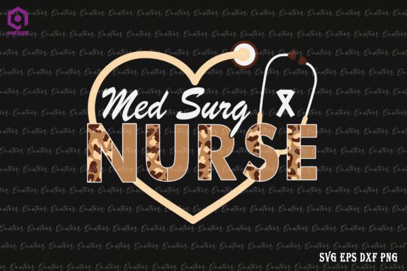 Med Surg Nurse Leopard Graphics for Crafts