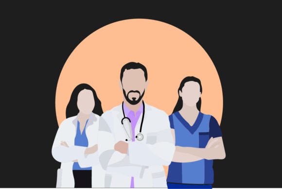 Medical Doctor with Nurse: Graphics for Crafts