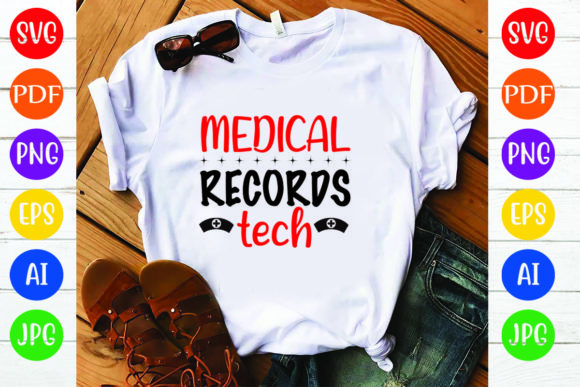 Medical Records Tech Graphics for Crafts