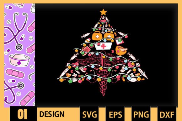 Merry Christmas Nurse Graphics for Crafts