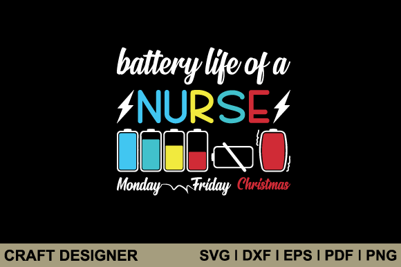 Nurse Battery Life Graphics for Crafts