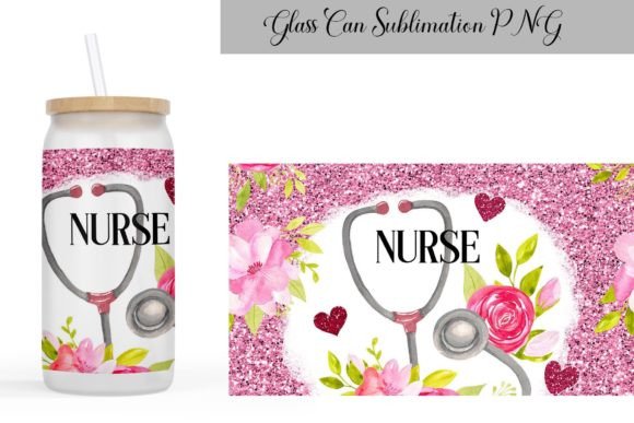 Nurse Can Glass Graphics for Crafts Branding