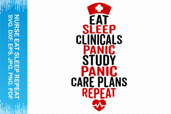 Nurse Eat Sleep Clipart: Graphics for Crafts