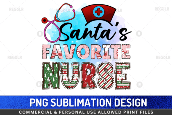 Santa's Favorite Nurse Graphics for Crafts