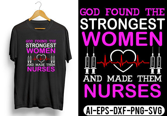 Strongest Women Nurse Design for Crafts Graphics